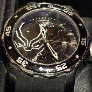 Invicta Marvel Black and Silver Watch #34740 Limited Edition